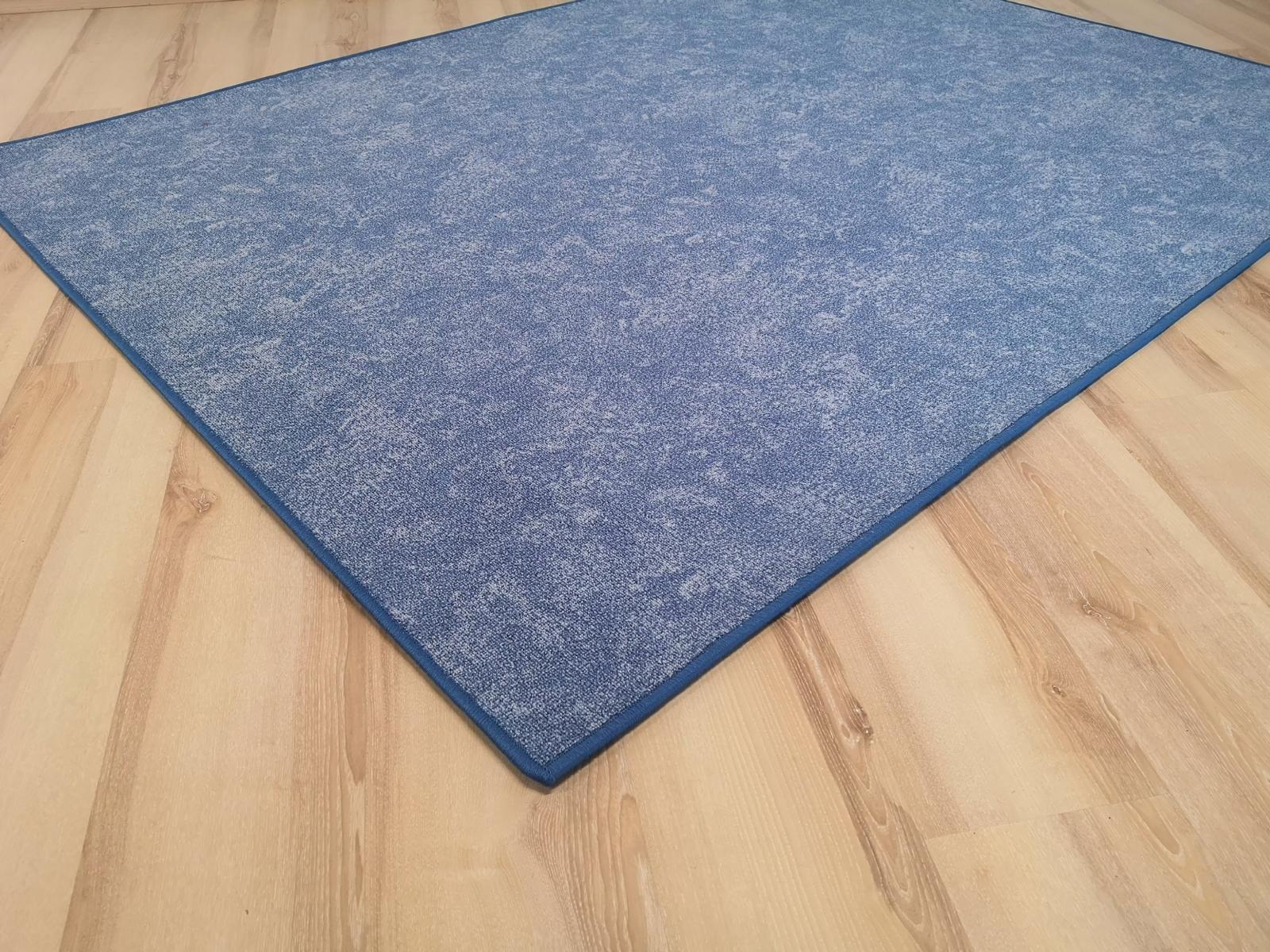 Teppich-Läufer auf Maß gekettelt Rügen blau